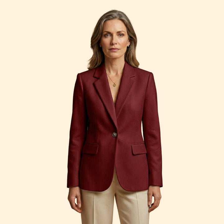 Women's Tailored Blazer Single-Button Closure