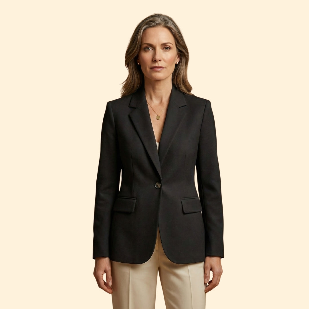 Women's Tailored Blazer Single-Button Closure