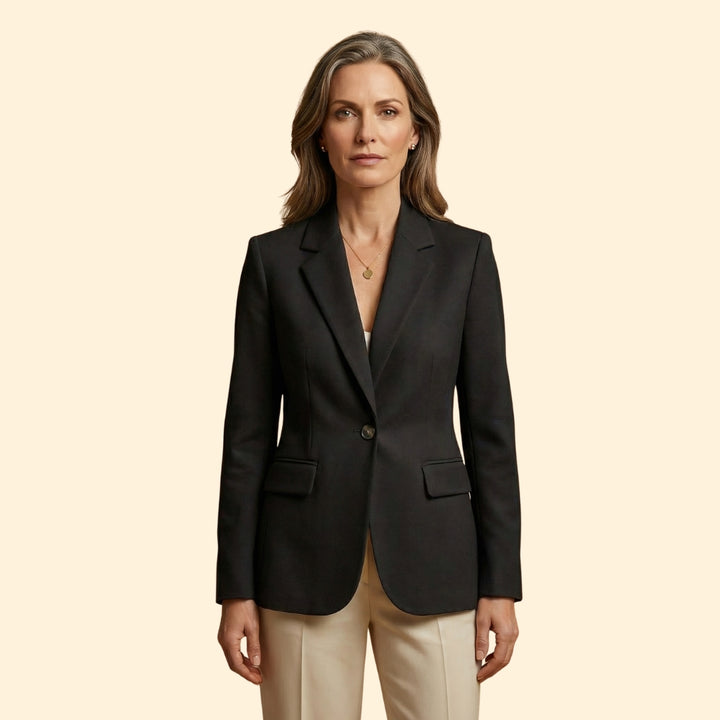 Women's Tailored Blazer Single-Button Closure