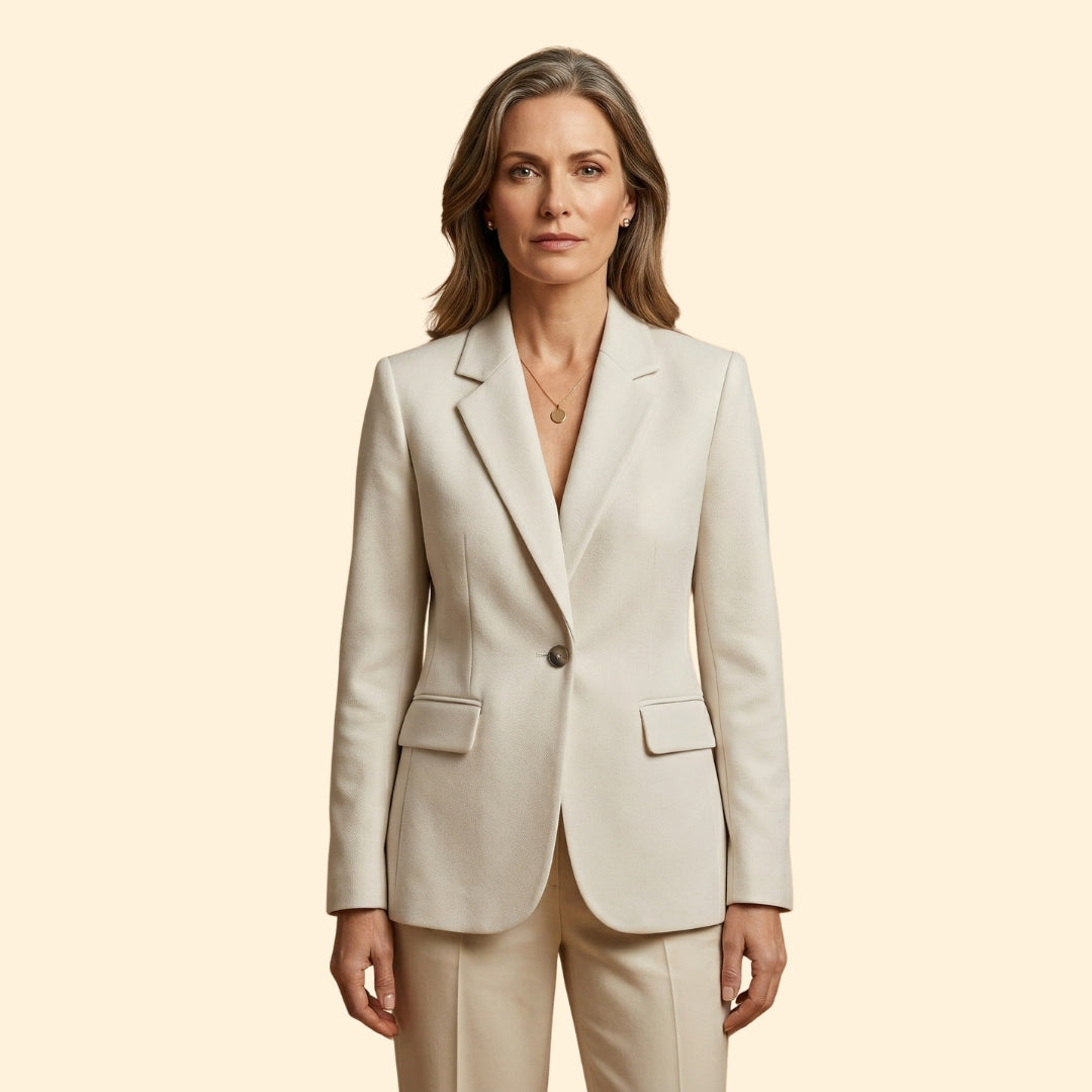 Women's Tailored Blazer Single-Button Closure