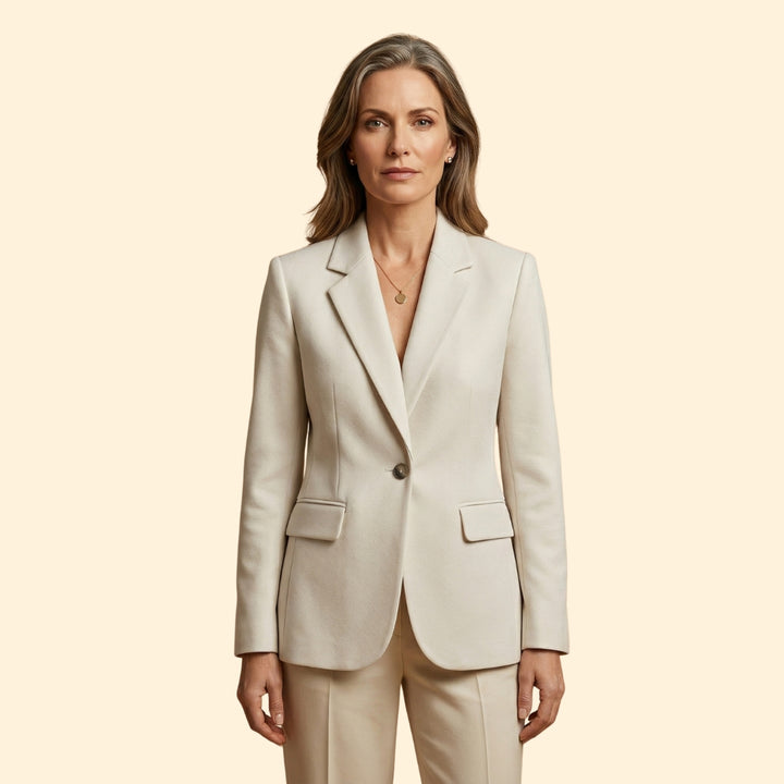 Women's Tailored Blazer Single-Button Closure