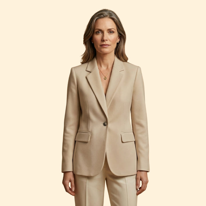 Women's Tailored Blazer Single-Button Closure