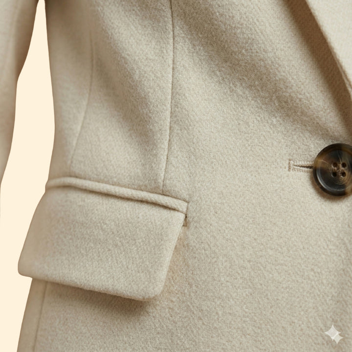 Women's Tailored Blazer Single-Button Closure