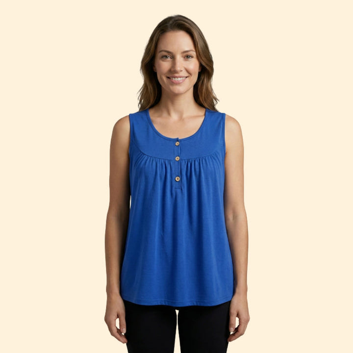 Women’s Tank Top with Button Accent