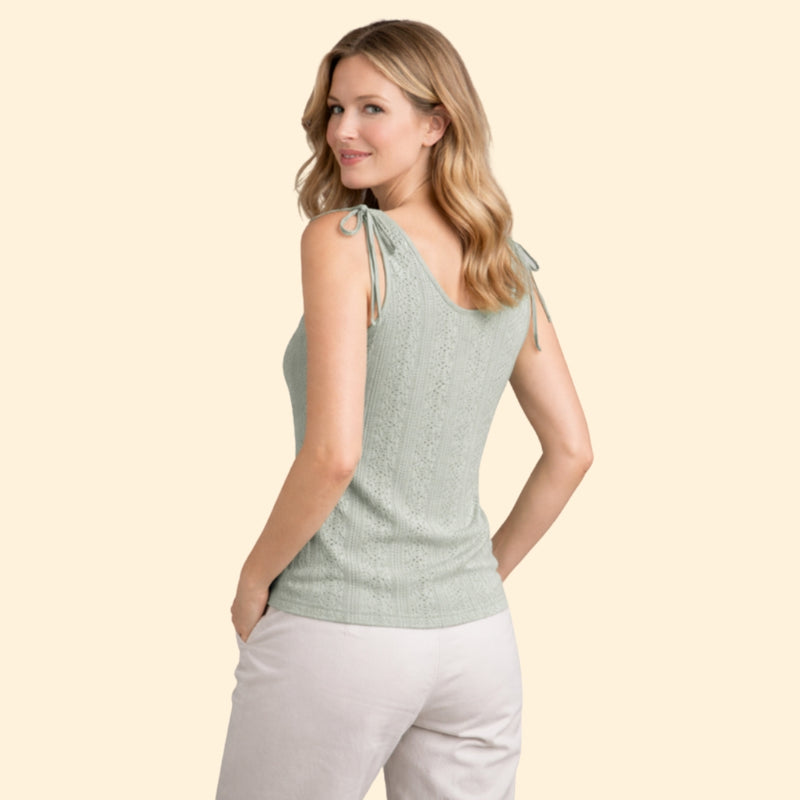 Women’s Tank Top with Button Front Design