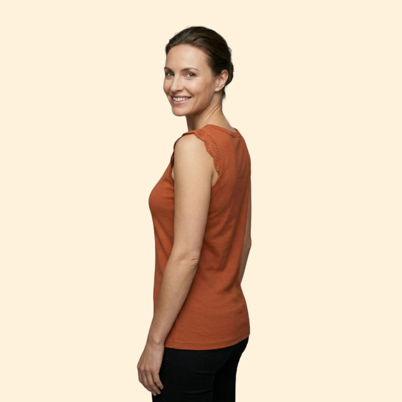 Women’s Tank Top with Lace Sleeves