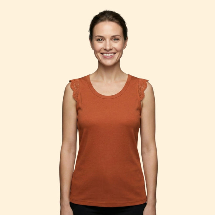 Women’s Tank Top with Lace Sleeves