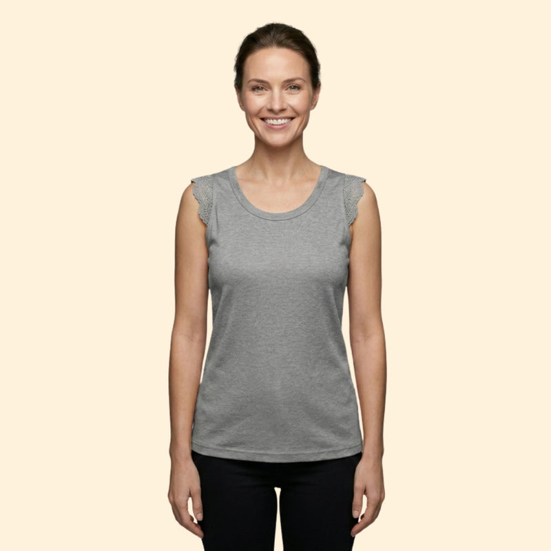 Women’s Tank Top with Lace Sleeves
