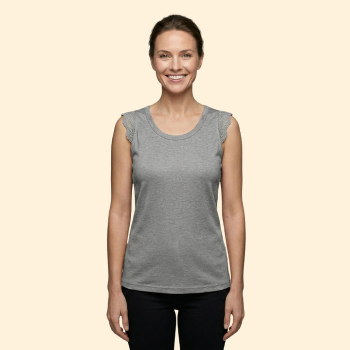 Women’s Tank Top with Lace Sleeves