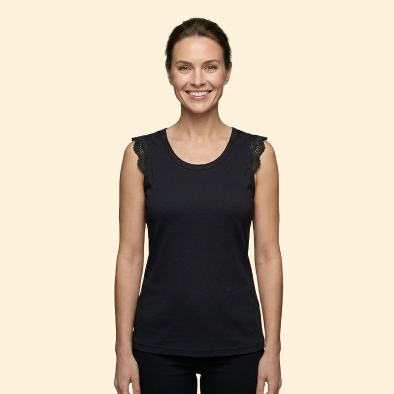 Women’s Tank Top with Lace Sleeves