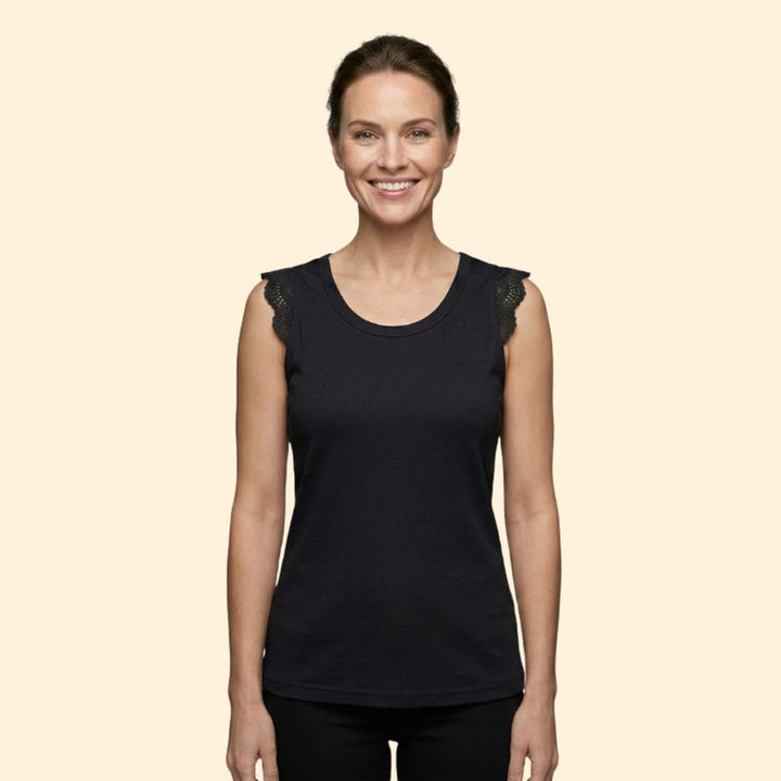 Women’s Tank Top with Lace Sleeves