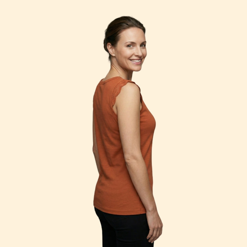 Women’s Tank Top with Lace Sleeves