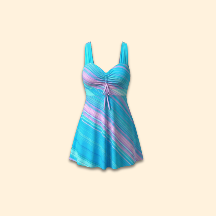 Women’s Tankini Dress with Crisscross Back