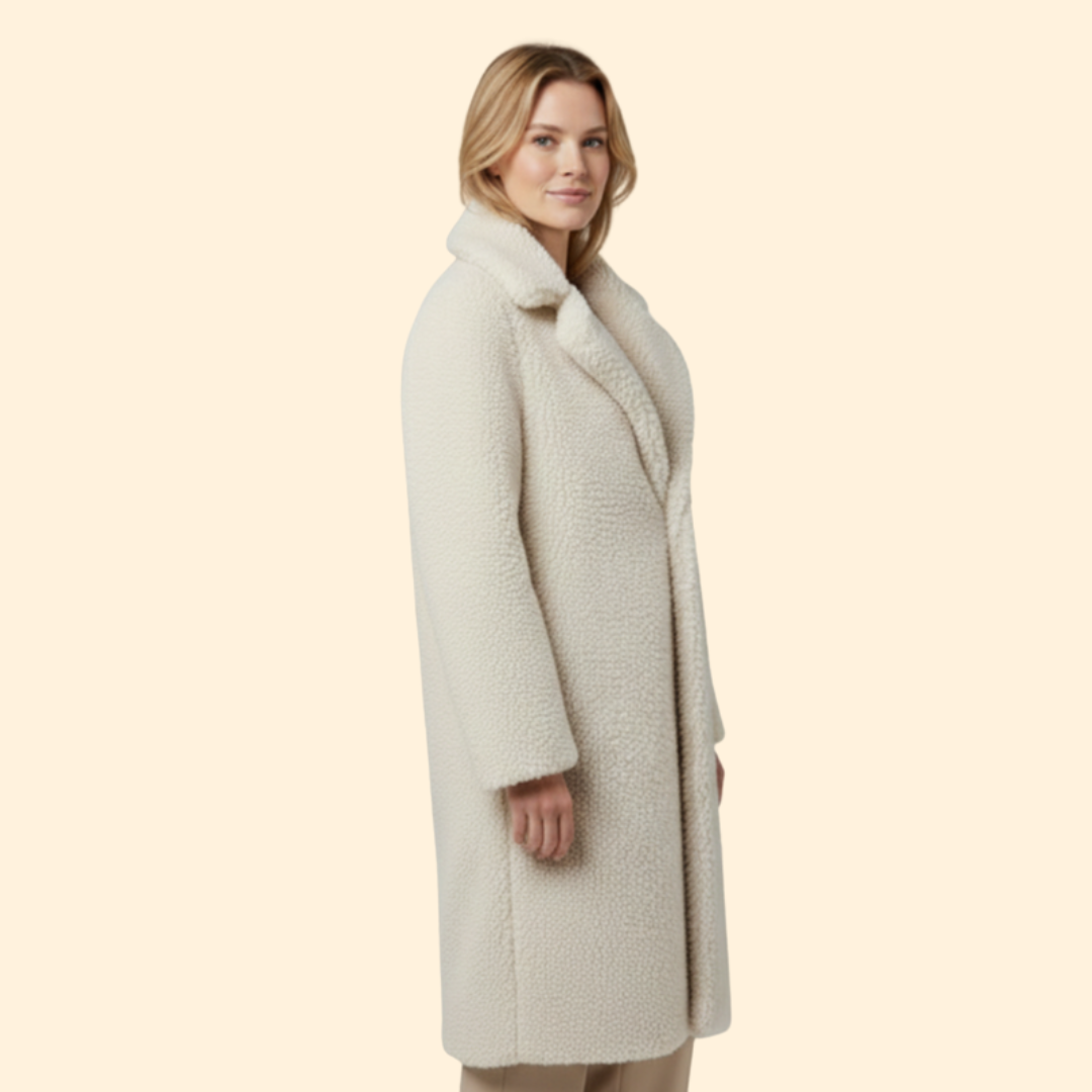 Women’s Teddy Overcoat with Notched Collar