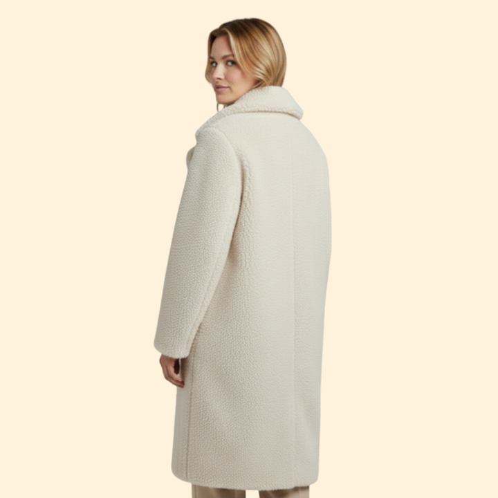 Women’s Teddy Overcoat with Notched Collar
