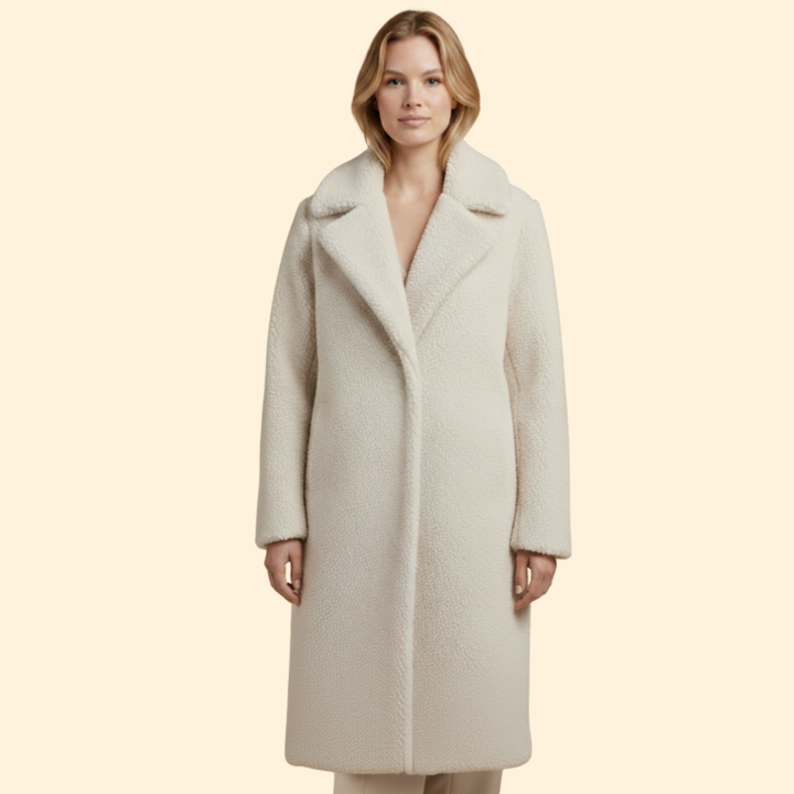 Women’s Teddy Overcoat with Notched Collar