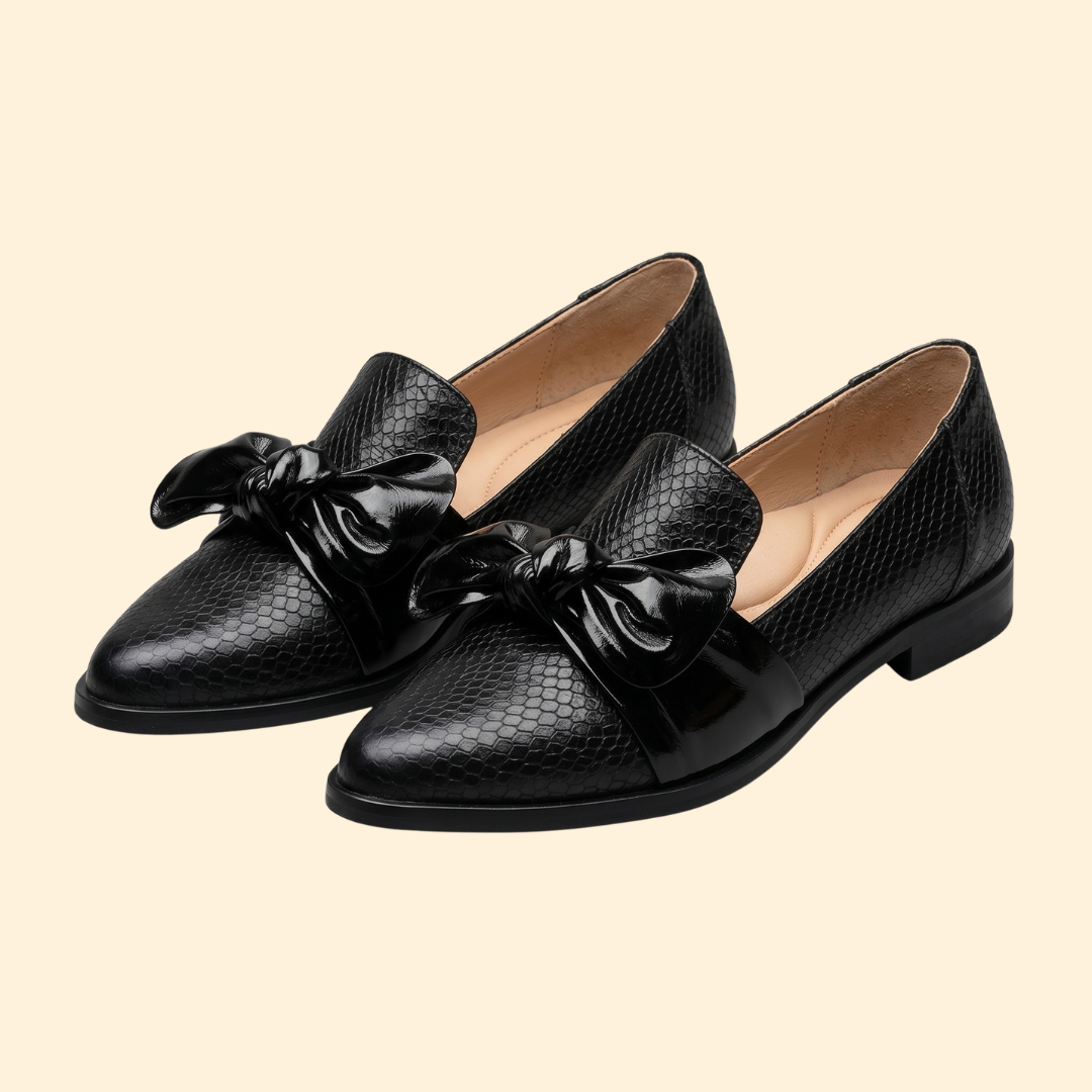 Women’s Textured Loafers with Knot
