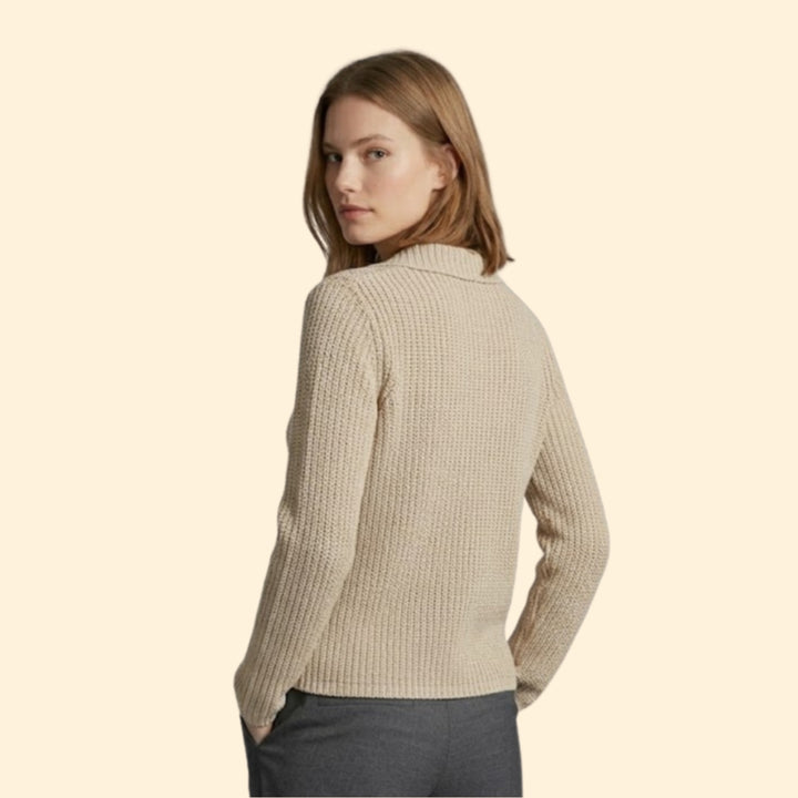 Women’s Textured Shirt with Open Neckline
