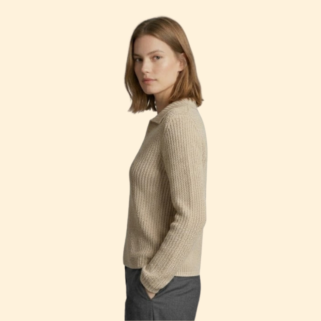 Women’s Textured Shirt with Open Neckline