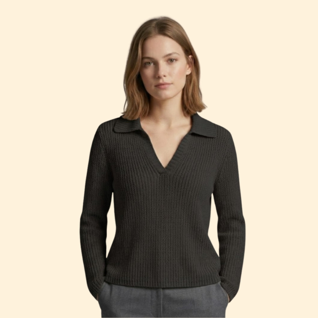Women’s Textured Shirt with Open Neckline