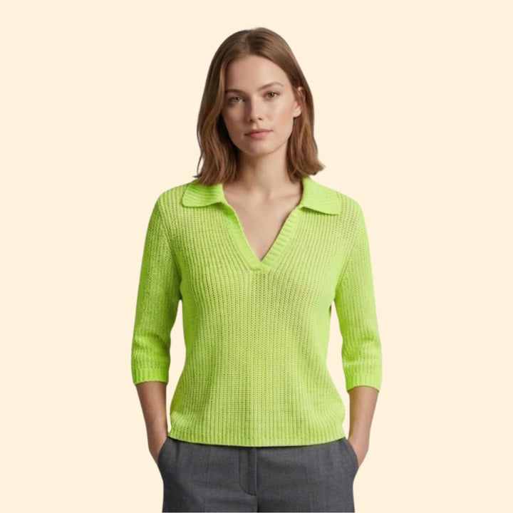 Women’s Textured Shirt with Open Neckline