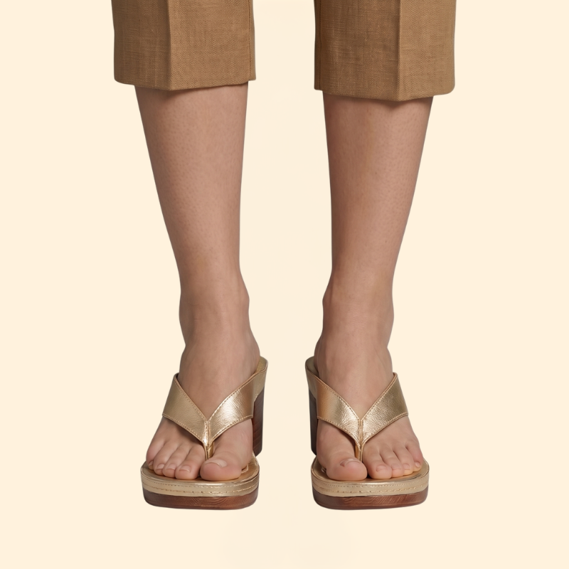 Women’s Thong Sandals with Block Heel
