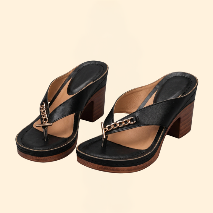 Women’s Thong Sandals with Block Heel