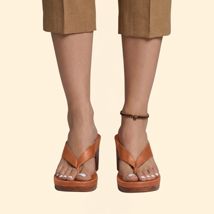 Women’s Thong Sandals with Block Heel
