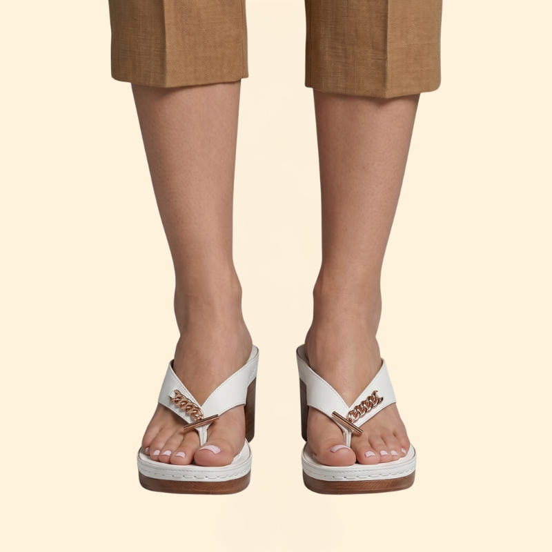 Women’s Thong Sandals with Block Heel