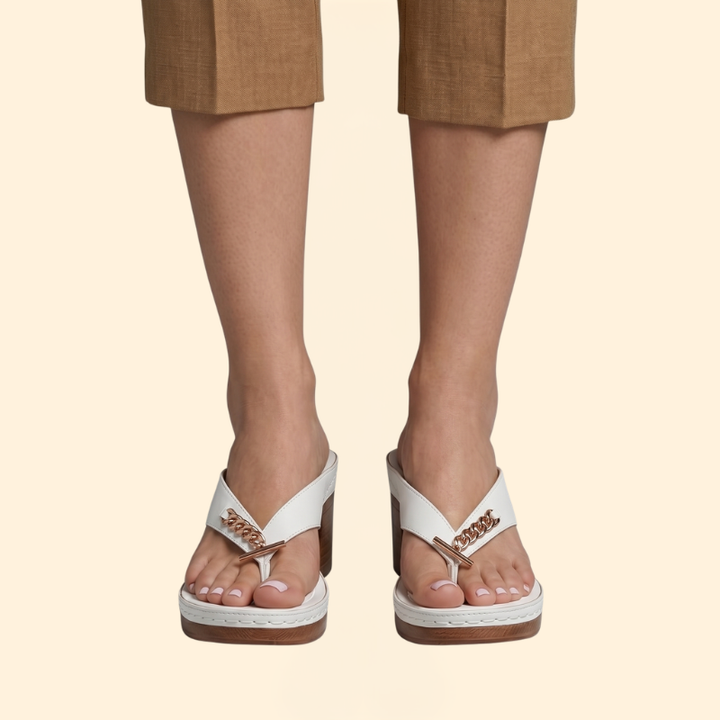 Women’s Thong Sandals with Block Heel