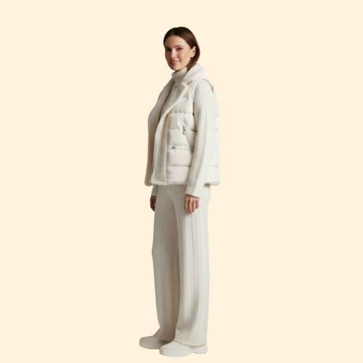 Women’s Three-Piece Set with Padded Vest