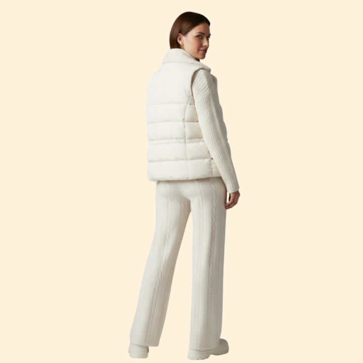 Women’s Three-Piece Set with Padded Vest