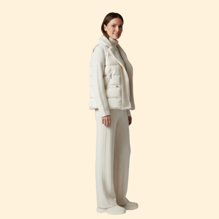 Women’s Three-Piece Set with Padded Vest