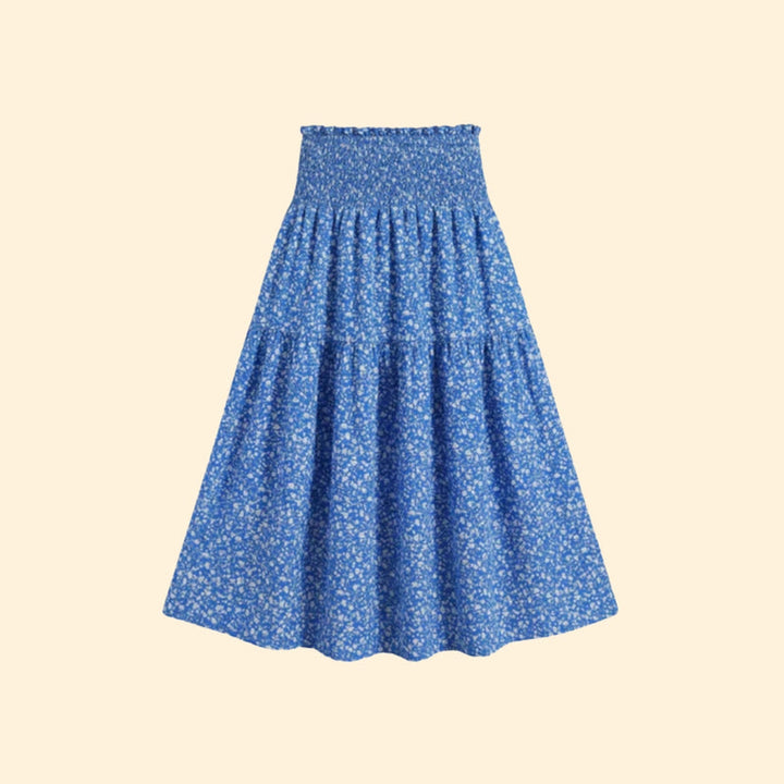 Women’s Tiered Skirt with Floral Print Design