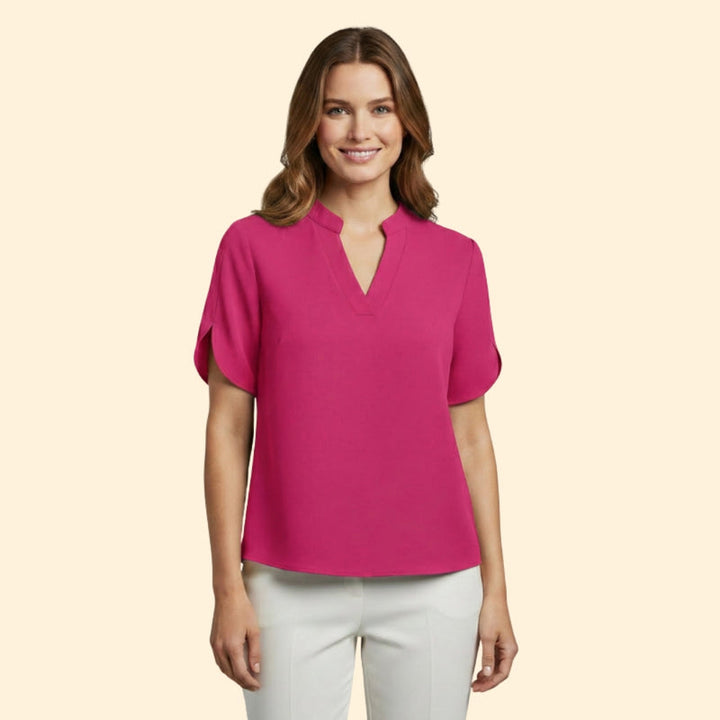 Women’s Top with V-Cut and Flowing Sleeves