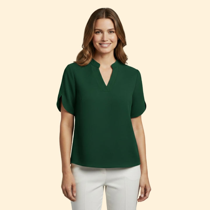 Women’s Top with V-Cut and Flowing Sleeves