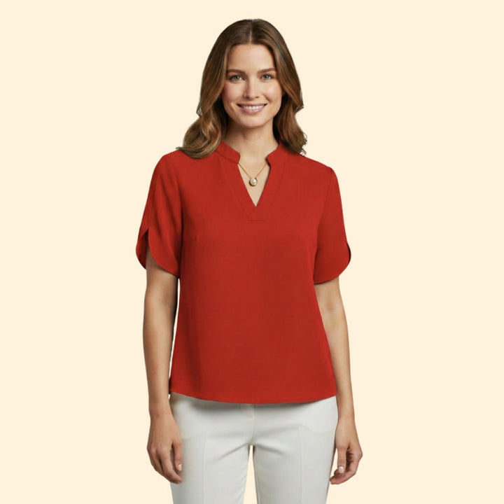 Women’s Top with V-Cut and Flowing Sleeves