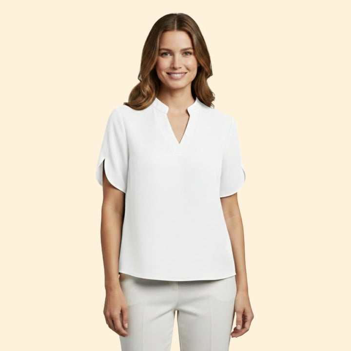 Women’s Top with V-Cut and Flowing Sleeves