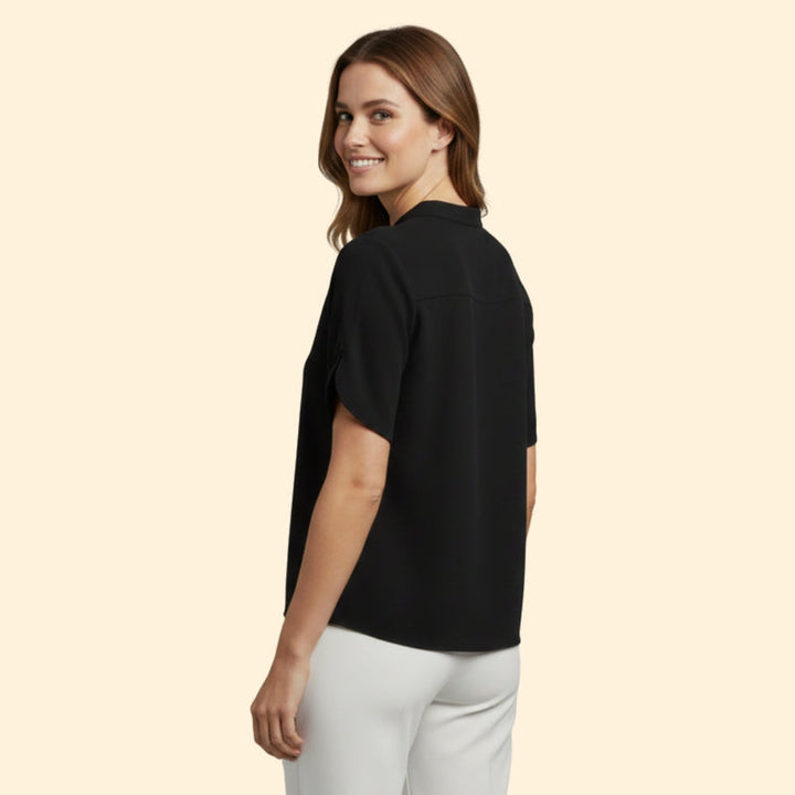 Women’s Top with V-Cut and Flowing Sleeves