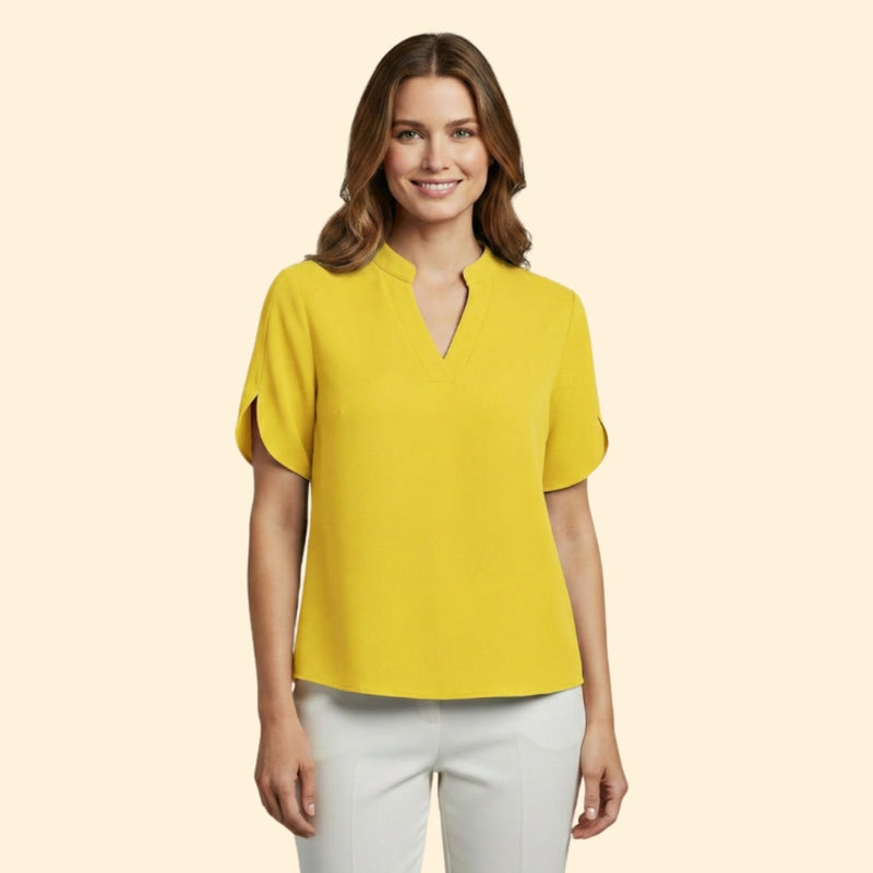 Women’s Top with V-Cut and Flowing Sleeves
