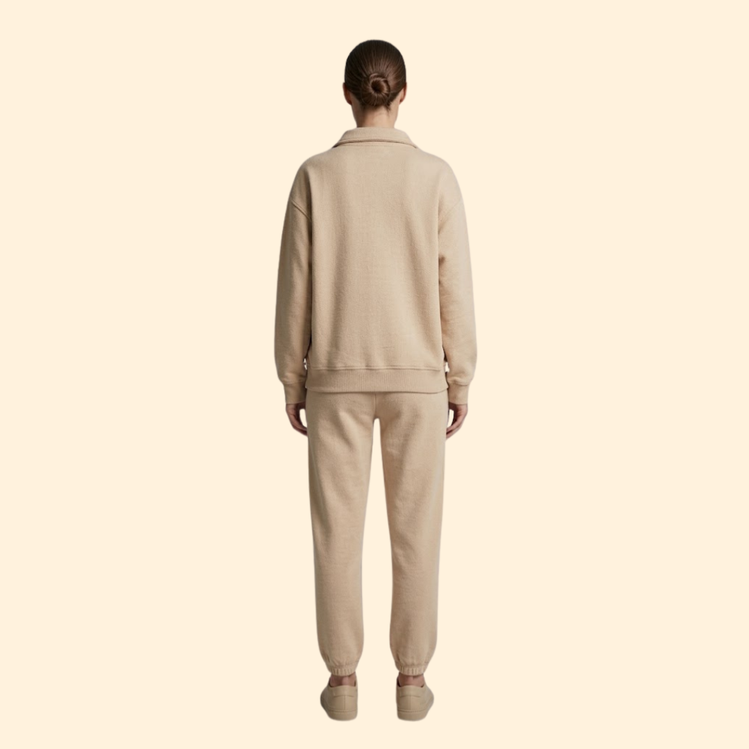 Women’s Tracksuit Set with Half-Zip Sweatshirt