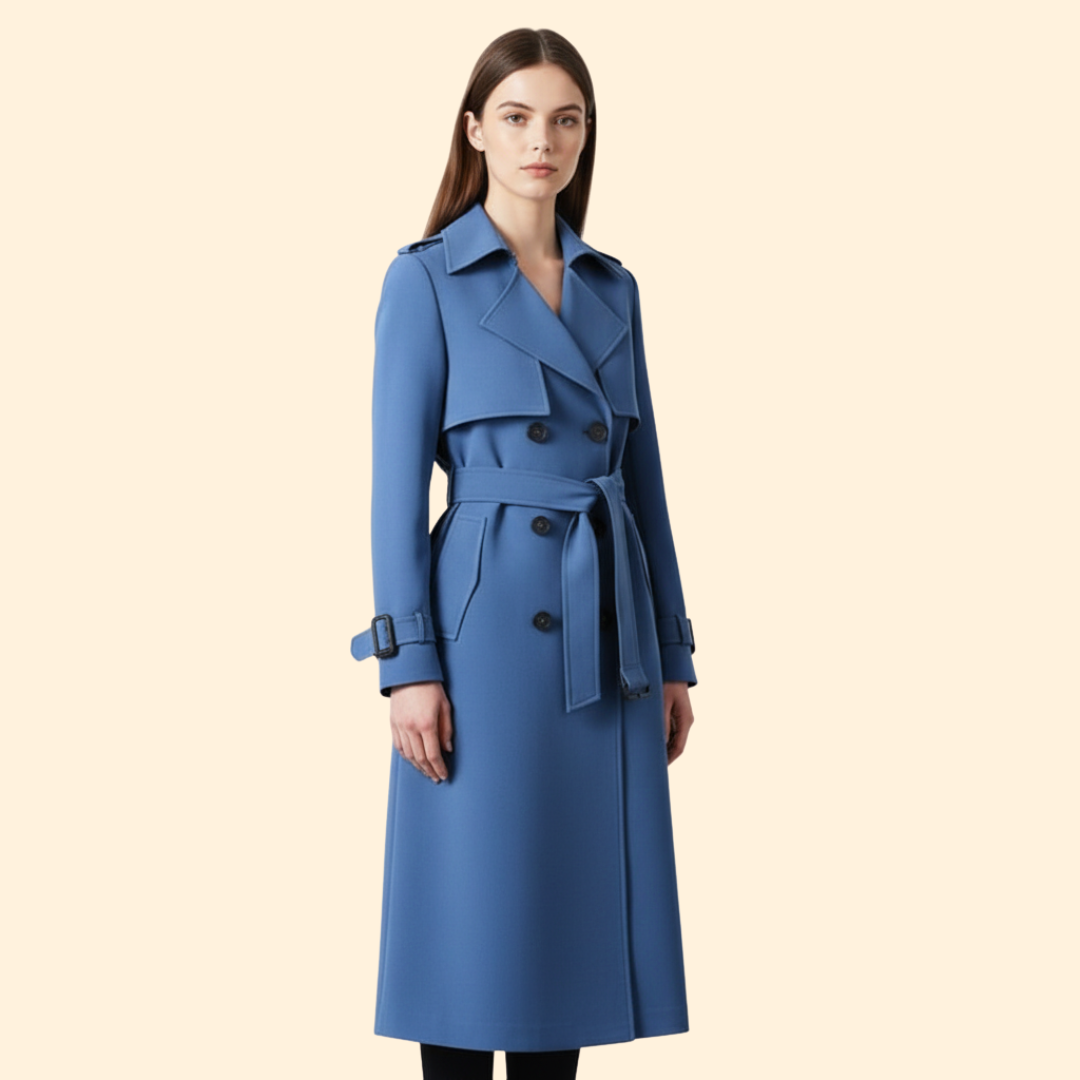 Women’s Trench Coat with Belted Waist