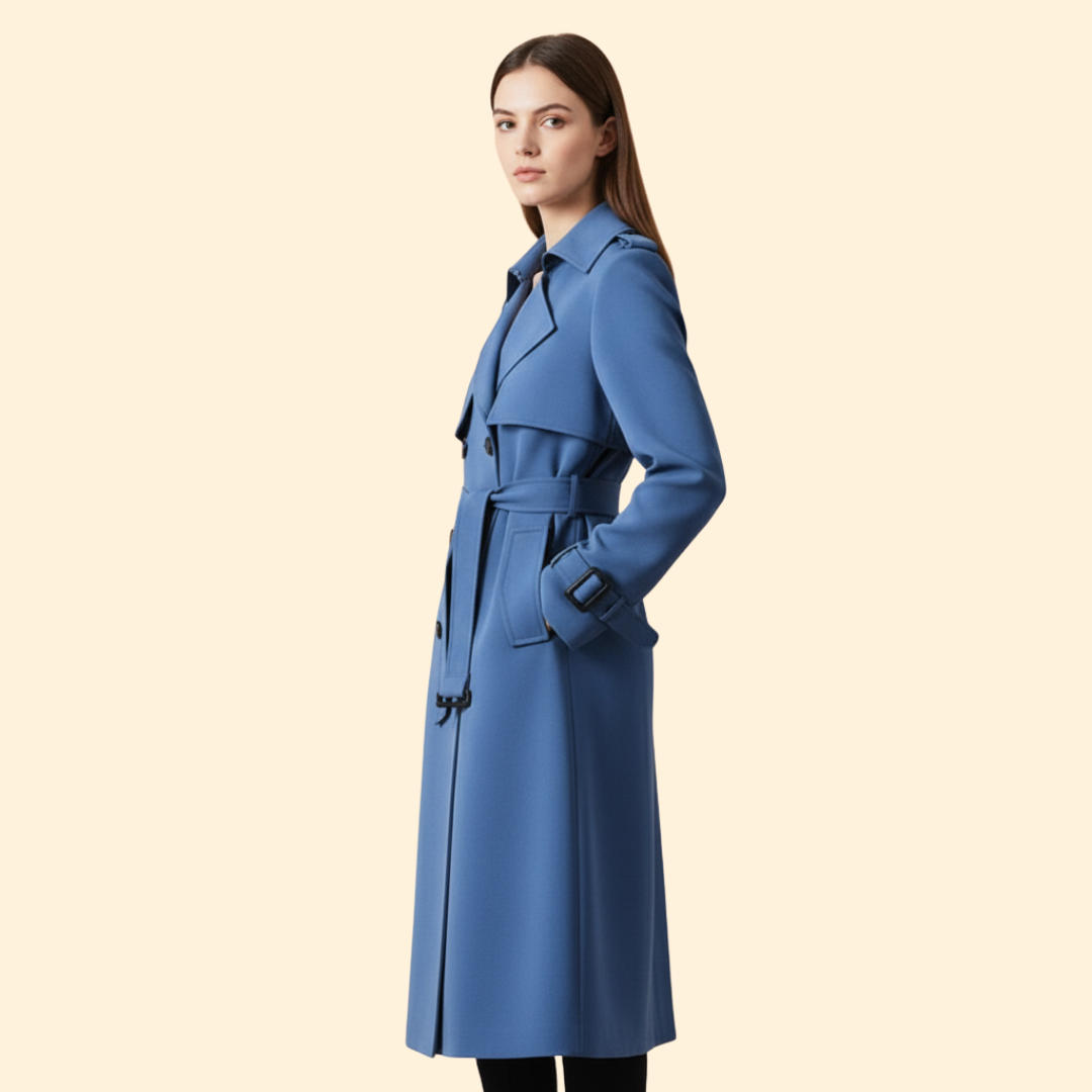 Women’s Trench Coat with Belted Waist
