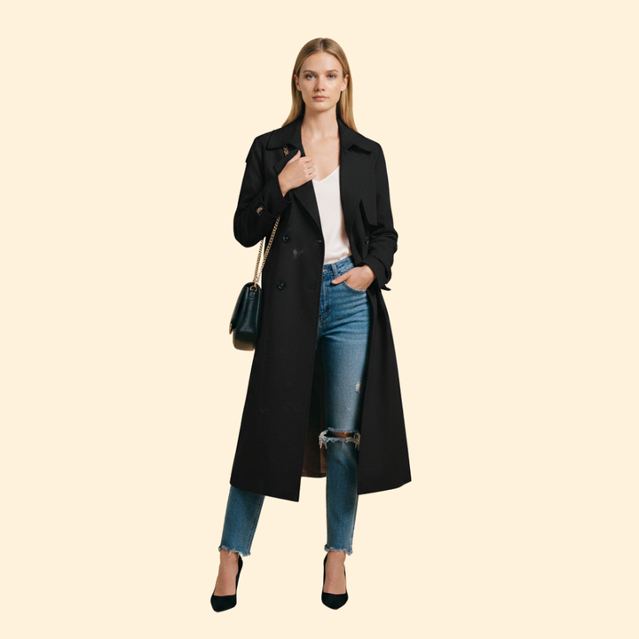 Women’s Trench Coat with Waist Belt