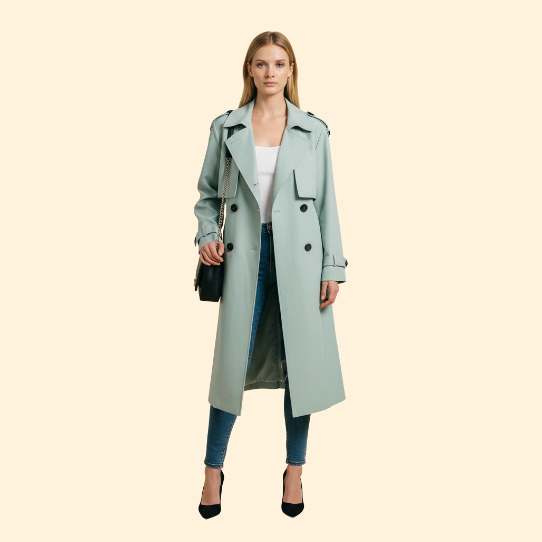 Women’s Trench Coat with Waist Belt