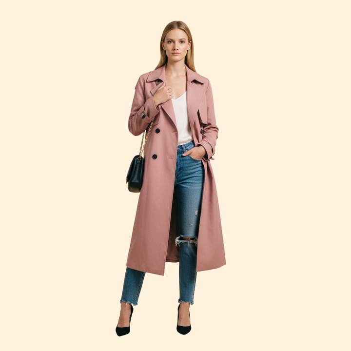 Women’s Trench Coat with Waist Belt