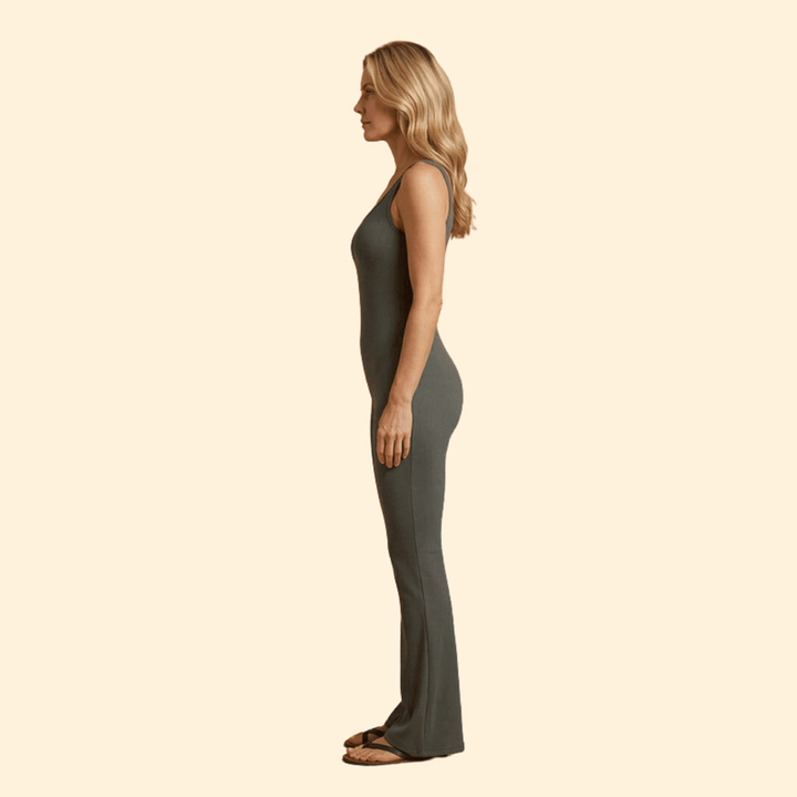 Women’s Sleeveless Jumpsuit with Back Cutout