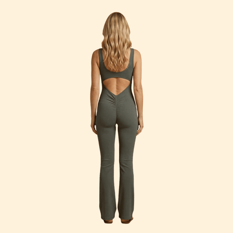 Women’s Sleeveless Jumpsuit with Back Cutout
