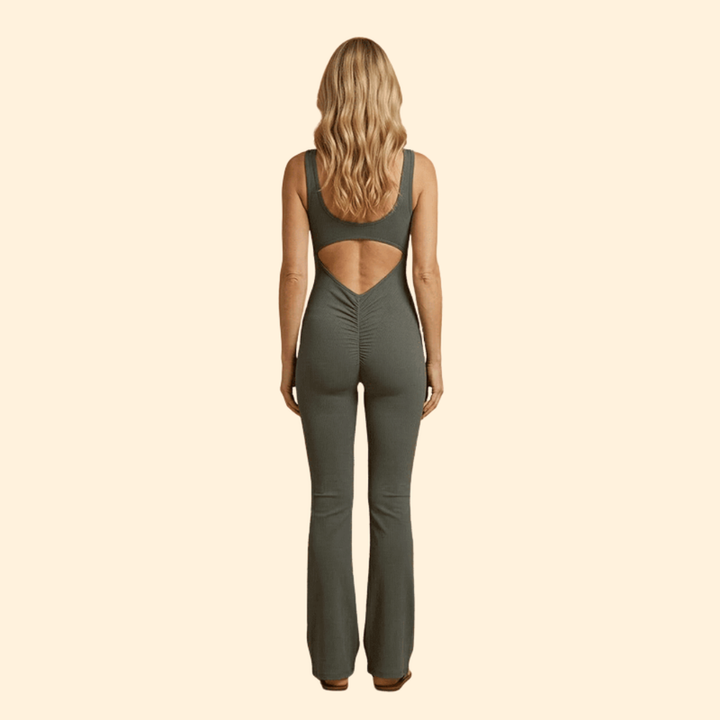 Women’s Sleeveless Jumpsuit with Back Cutout