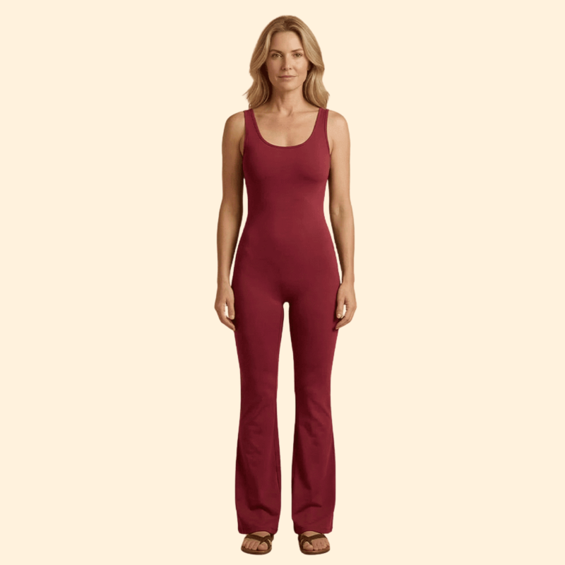 Women’s Sleeveless Jumpsuit with Back Cutout